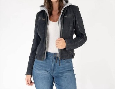 Mauritius Lisa Hooded Lambskin Jacket Size XL