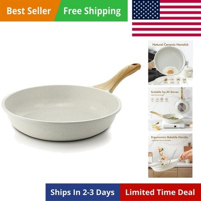 Nonstick Ceramic Frying Pan Skillet, 9.5 Inch Omelet Pan, Healthy Non Toxic C...
