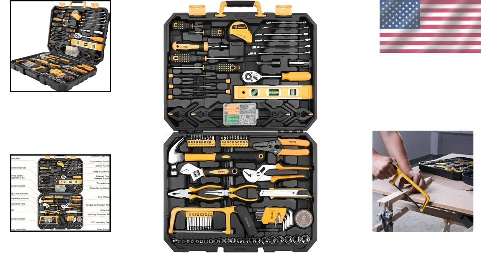 228-Piece High-Quality Socket Wrench Tool Kit with Portable Storage Case - Image 2 of 4