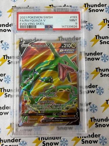 Rayquaza V #193 Evolving Skies 2021 Pokemon PSA 9