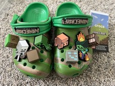 NWT CROCS kids Minecraft Shoes Size C9 13