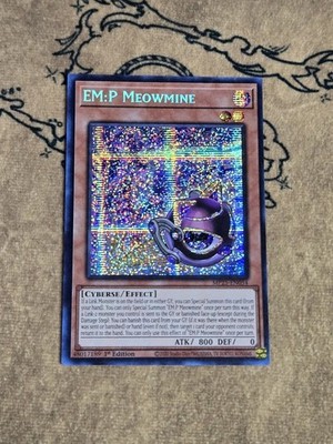 Yugioh EM:P Meowmine MP25-EN054 1st Edition Prismatic Secret Rare NM 