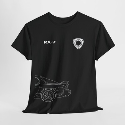 JDM RX-7 Rotary Engine Line Art T-Shirt, Wankel Motor Import Car Tuner Gift
