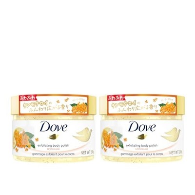 Dove Japan Exfoliating Body Scrub Body Polish Sweet Osmanthus Kinmokusei x 2