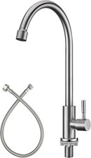 SUS304 Stainless Steel Cold Water Only Kitchen Faucet Single Handle Faucet