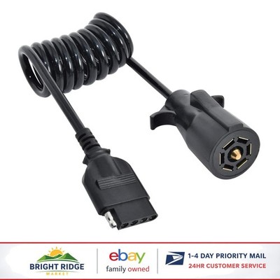 5 Way Flat Trailer Connector, 7 Pin Adapter with Good Conductivity Features