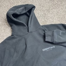 Essentials FOG Fear Of God Black Hoodie Fleece Sweatshirt Men  s Size Medium