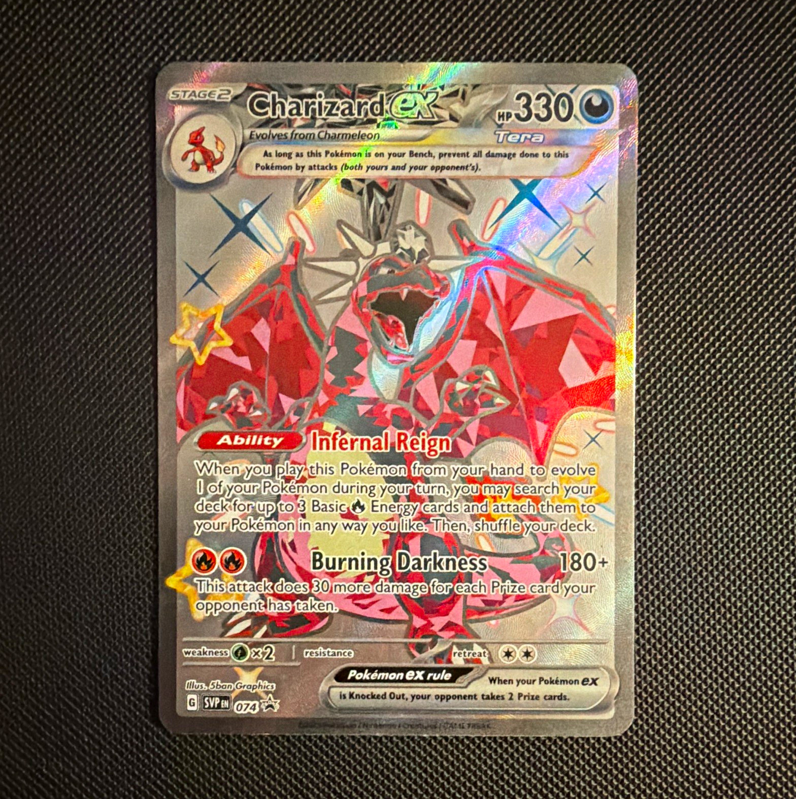 Pokemon Charizard ex SVP 074 SV: Scarlet & Violet Promo Holo Stage 2 330 HP