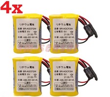 4 Pcs BR-AGCF2W/A98L-0031-0011 6V PLC Battery For Fanuc with Black Plug