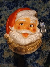 VTG LARGE 25 STYROFOAM 3-D SANTA HEAD CHRISTMAS WALL MANTEL D COR MID-CENTURY