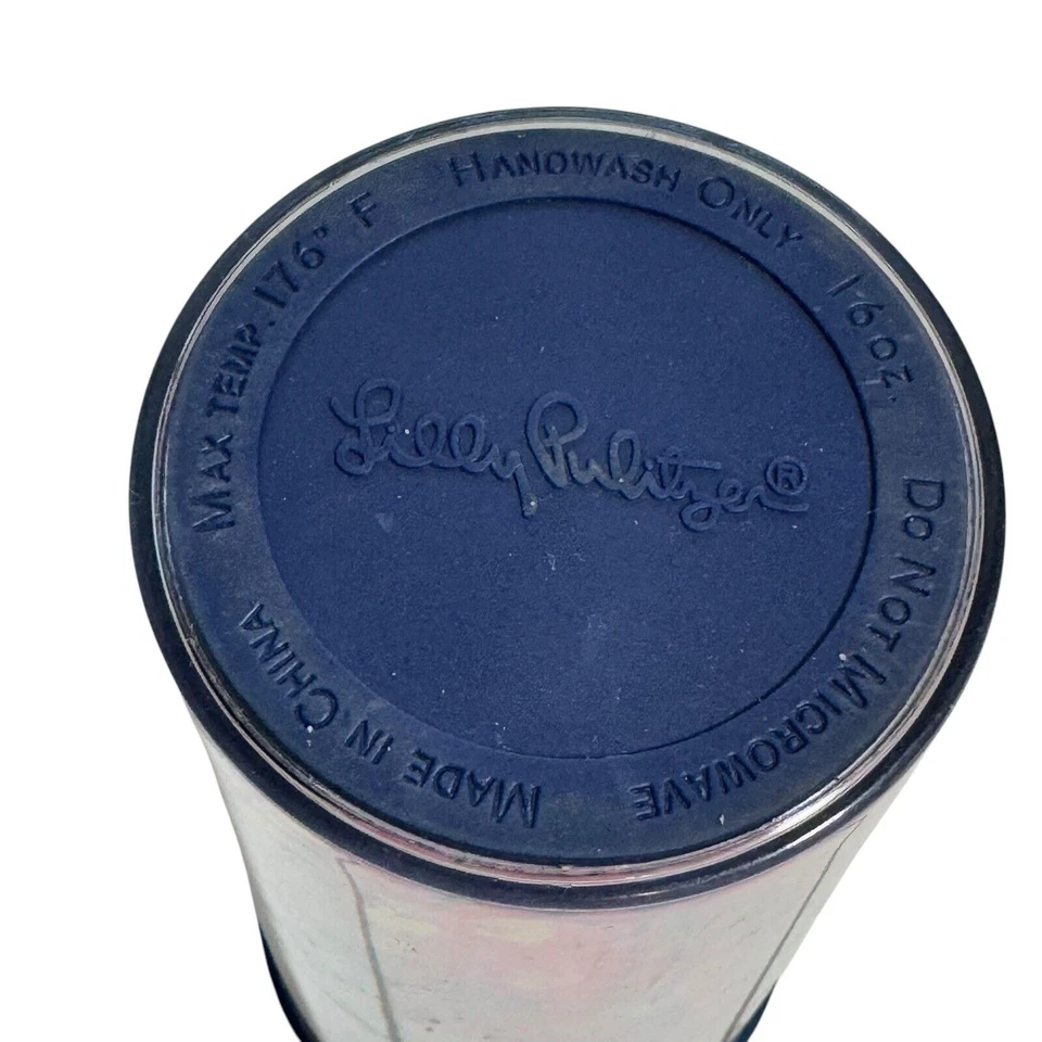 Vaso de café de viaje Lilly Pullitzer confeti salvaje floral niña preppy oficina Foto 4 de 4