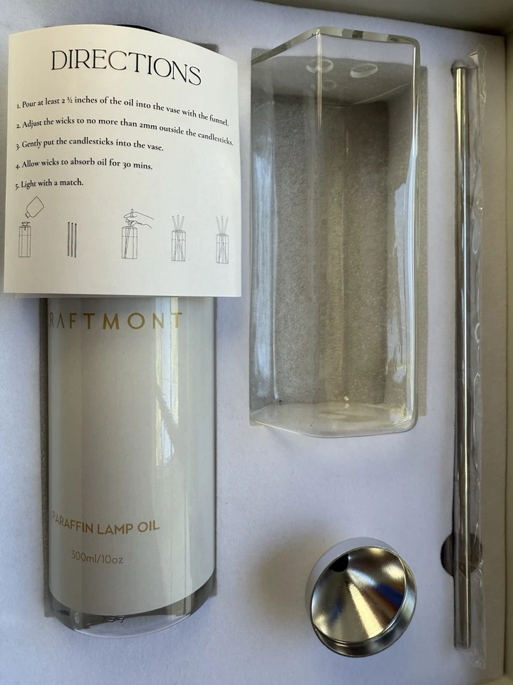 Заправляемый набор свечей — свечи с парафиновым маслом с держателями, ваза и воронка подарок - Изображение 2 из 4