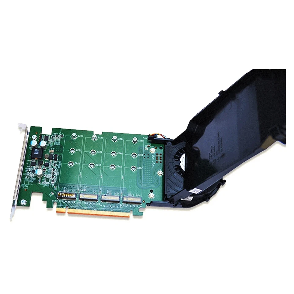 Dell Ultra Speed 4X M.2 NVMe SSDs to X16 PCIe Adapter Card 80G5N 6N9RH TX9JH - Image 3 of 4