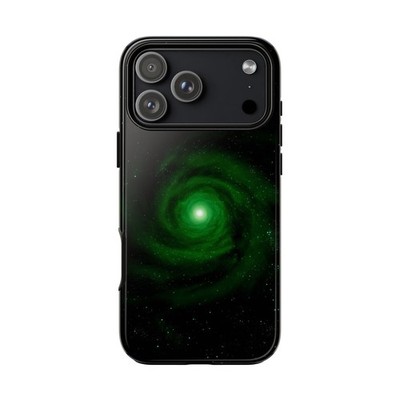 Emerald Vortex Cosmic Spiral Phone Cover Tough Case | Lifetime Warranty
