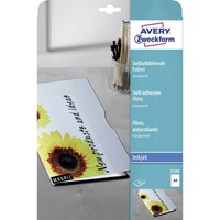 Avery-Zweckform 2500 Selbstklebefolie Din A4 Tintenstrahldrucker Transparent...
