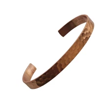 Pure Raw Genuine Copper Cuff Bracelet Blanks 1/4" Wide Hammered DIY Bracelet