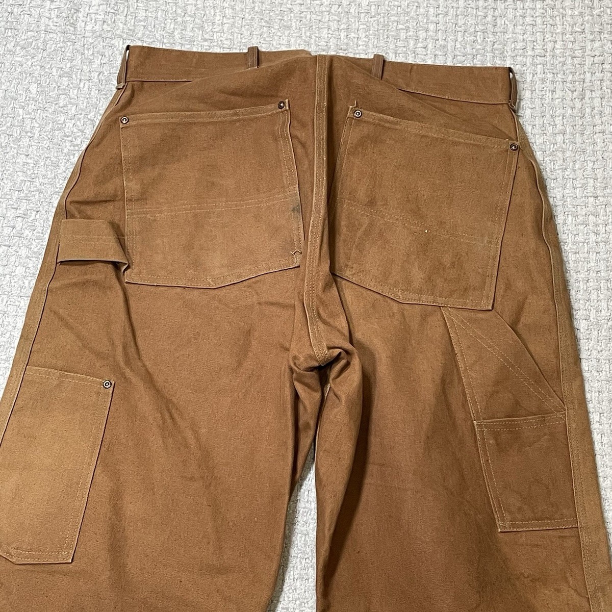 VERY RARE 1940s Vintage Carhartt Double Knee Canvas Work Pants No
