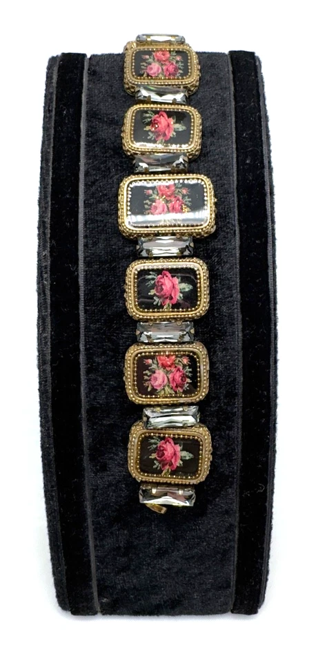 Michal Negrin Colorful Bracelet Enameled Flowers #72# - Image 2 of 4