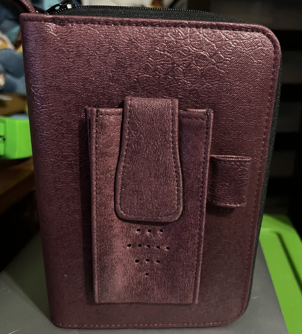 Dark Red brown Leather planner