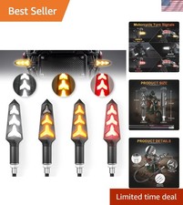 4PCS Y-Shaped Motorcycle Turn Signals LED, 12V Motorcycle Blinkers, Fits for ...