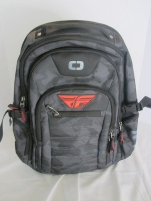 OGIO Fly Racing Backpack Black Grey Luggage Carry-On Check Point Friendly
