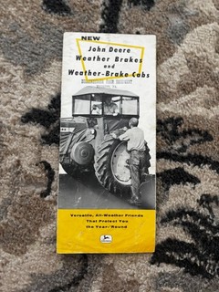 John Deere Weather Brakes & Weather Brake Cabs For 1957 Brochure DCPA26
