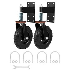 2 Pack Heavy Duty Gate Caster 8 Inch Spring Loaded Gate Wheel for Wooden Gate
