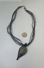 Black & White Art Glass Pendant Necklace 17.5g — photo 2