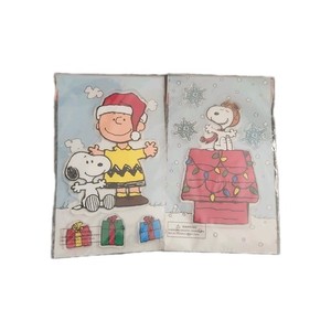 Window Clings Decals, 2 Pkg Christmas Charlie Brown.