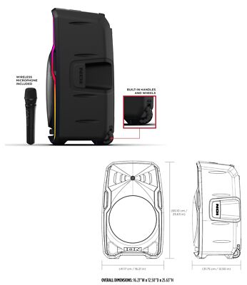 ION Audio Total PA APEX Wireless Battery-Power Loud Speaker PA