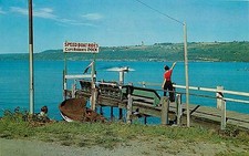 Seneca Lake Speed Boat Rides Captain Roberts Dock Geneva N.Y. Postcard