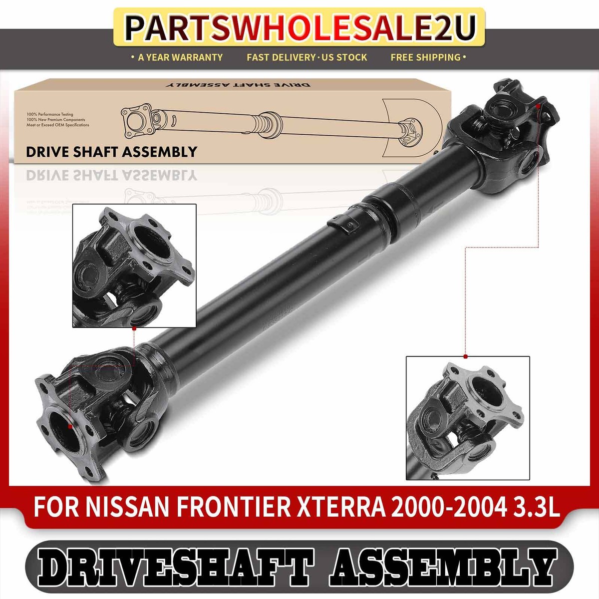 Front Driveshaft Prop Shaft for Nissan Xterra Frontier 00-04 3.3L
