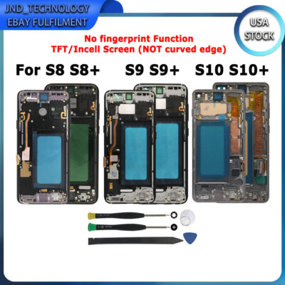 Incell/TFT LCD Display Touch Digitizer Frame For Samsung Galaxy S8 S9 S10 Plus