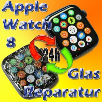 Apple Watch 8 Display Reparatur Glas Austausch 45 mm  24 St. Express 