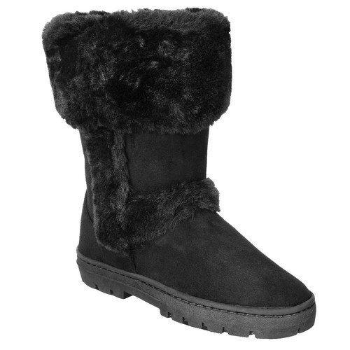 LifeStride Women's Flurry Snow Boot - Microsuede Slip-On Bootie With Faux Fur - View #11
