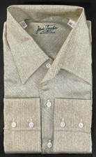 Jack Taylor Beverly Hills Green Striped Long Sleeve Men's Dress Shirt Medium NWT
