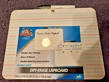 Dry Erase Lapboard Double Sided Free ship Board with Lines for Kids Small White