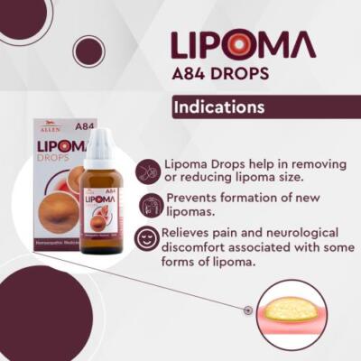 Allen Homeopathic A84 Lipoma Drops (30ml) , 100% Homeopathy Drops