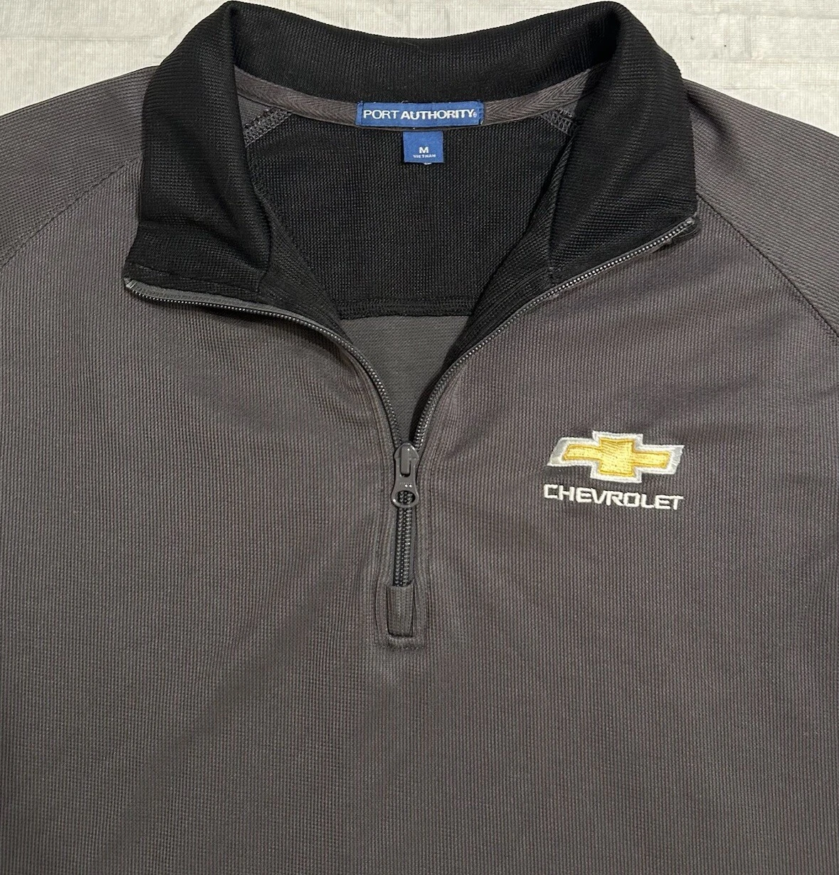 Chevrolet Chevy Logo Soft Shell 1/4 Zip Pullover Men’s M Gray - product detail image 1