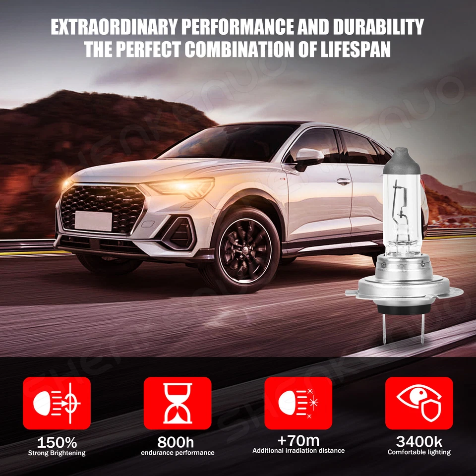 For KIA CADENZA 2014 2015 2016 H7 H11 Halogen Headlight High Low Beam Bulbs Kit - Image 3 of 4