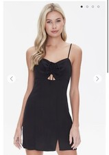 Sweetheart Mini Black Cami Dress