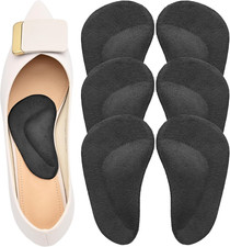 3Pairs Gel Arch Support Shoe Insoles Reusable Arch Inserts for Plantar Fasciitis