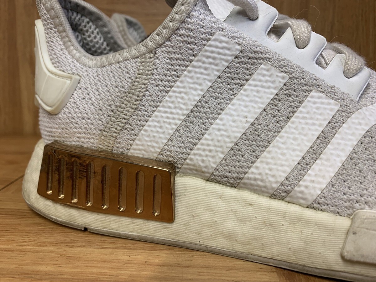 RARE Adidas NMD_R1 White Copper Metallic FV1788 Women's Shoes Size 8.5 |  eBay