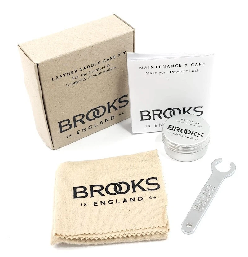 Brooks England Leather Saddle Care Kit- PROOFIDE 30ml + Wrench