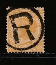 1901 VICTORIA 4d Bistre-Yellow SG 390 'R' Registered