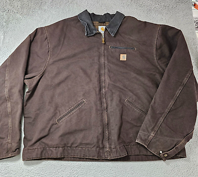 Vintage Carhartt J97 Dark Brown Blanket Lined Detroit Jacket Vintage Carhartt J97 Dark Brown Blanket Lined Detroit Jacket