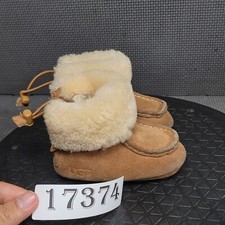 Ugg Cage Baby Boots Toddler Sz 2 Brown Fur Lined Booties