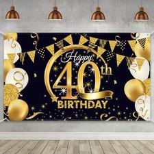 40th Birthday Photography Backdrop Party Background Photo Booth Props