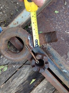 Large Threaded 2" Lunet Pintel, Shank, Etc 50000 Lb