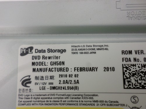 USED HL Hitachi Data Storage DVD Rewriter GH50N Internal Desktop Drive - Picture 4 of 4